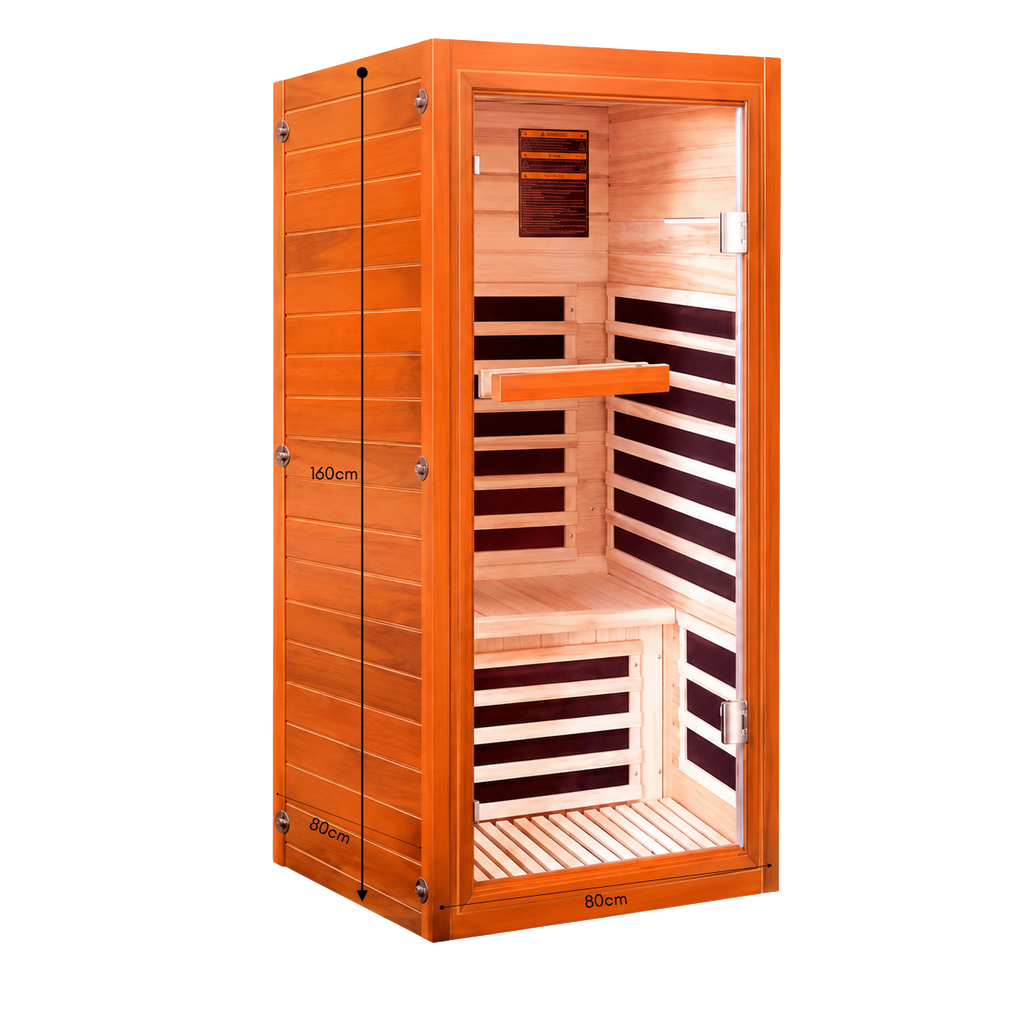 Sauna Infrarouge Solo Nordéva | Bois de Cèdre | 1 Place |  Faible EMF | 160 cm