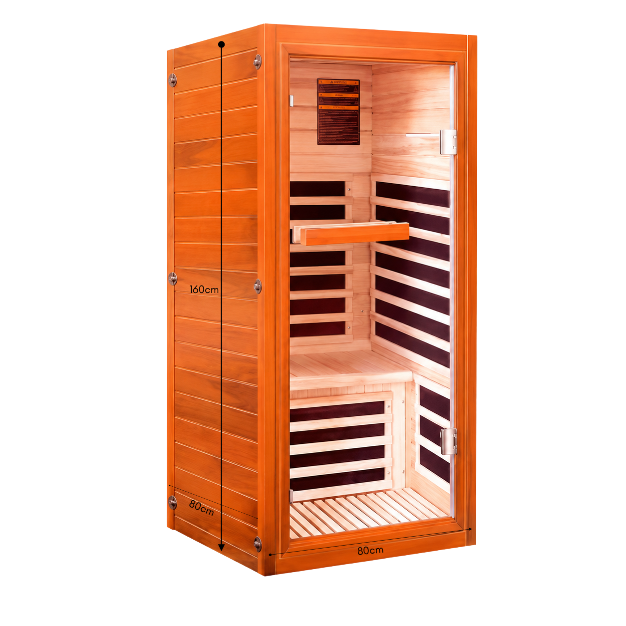 Sauna Infrarouge Solo Nordéva | Bois de Cèdre | 1 Place |  Faible EMF | 160 cm