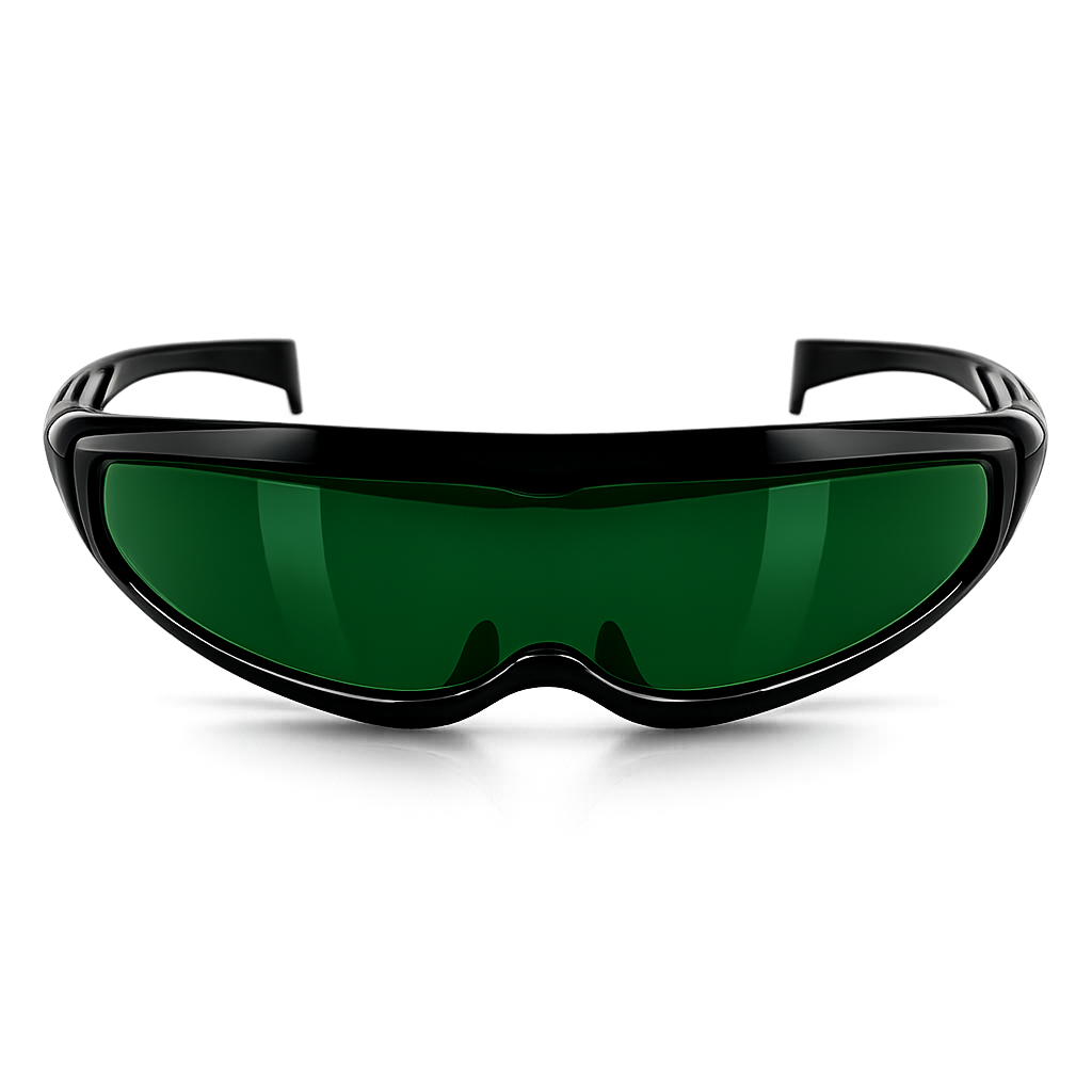 Lunettes Protection LED Nordéva | Séances Luminothérapie  & Infrarouge | Verres Verts | Taille Universelle