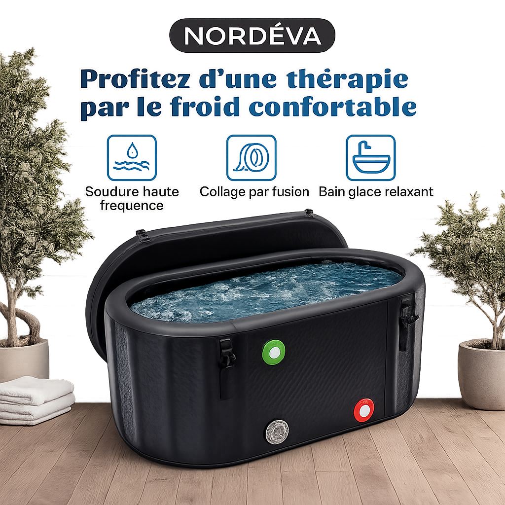 Bain Froid Rigide Nordéva | Baignoire Plongeante XXL |  132x70x54cm | Cryothérapie | PVC Renforcé