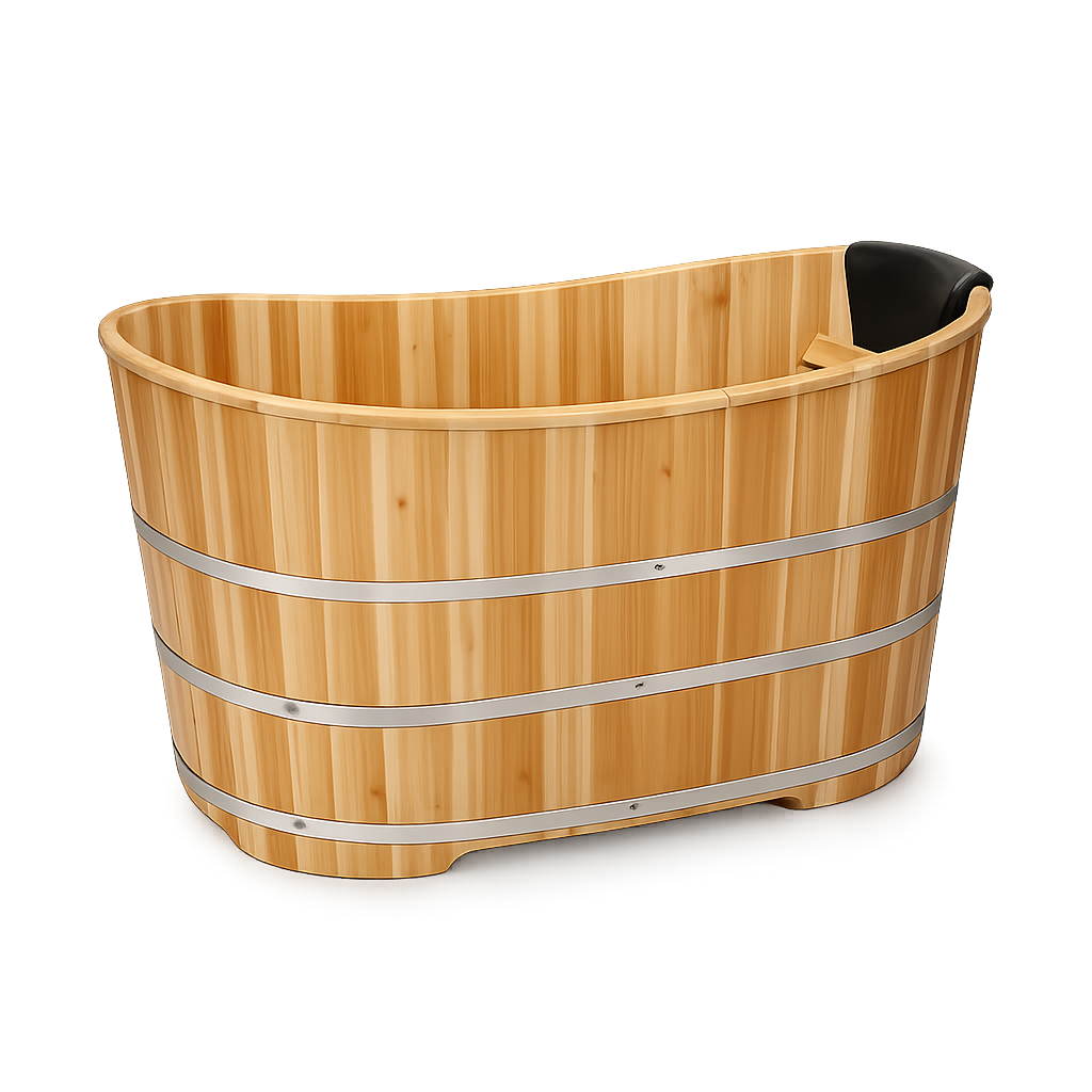 Bain Froid en Bois de Cèdre Nordéva | Baignoire Plongeante  Premium | 120x65cm | Cryothérapie