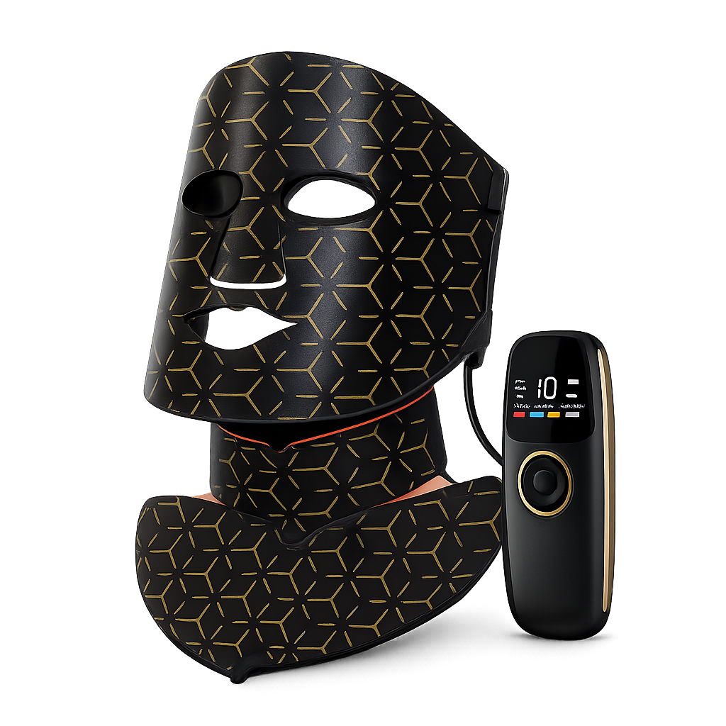 Masque Luminothérapie LED Nordéva | 660nm & 850nm |  Masque Visage Anti-âge | Télécommande Incluse