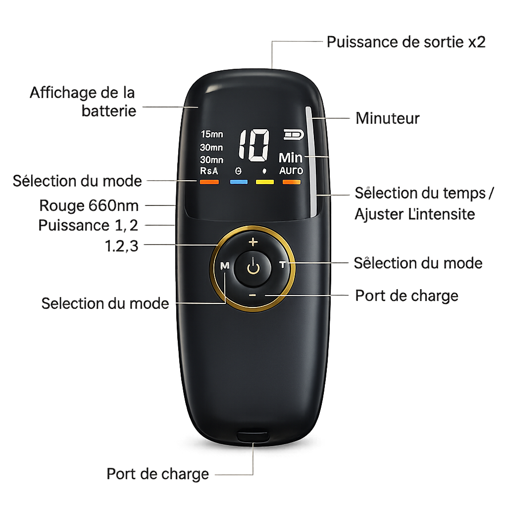 Masque Luminothérapie LED Nordéva | 660nm & 850nm |  Masque Visage Anti-âge | Télécommande Incluse