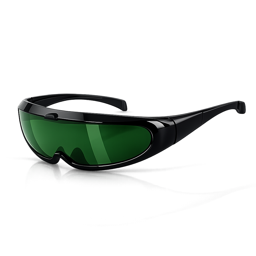 Lunettes Protection LED Nordéva | Séances Luminothérapie  & Infrarouge | Verres Verts | Taille Universelle